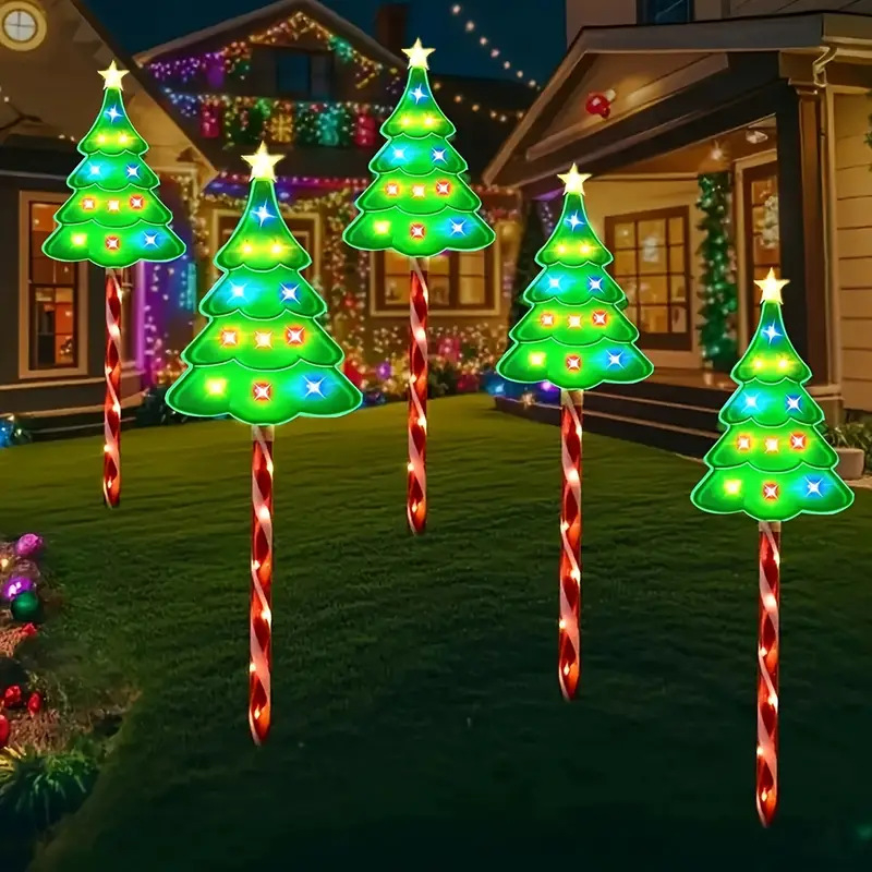 Saulės energijos Kalėdų eglutės stiebo šviesos lauke, IP44, 0,03 W šviesos šaltinis, modelis AS-55, mygtuko valdymas