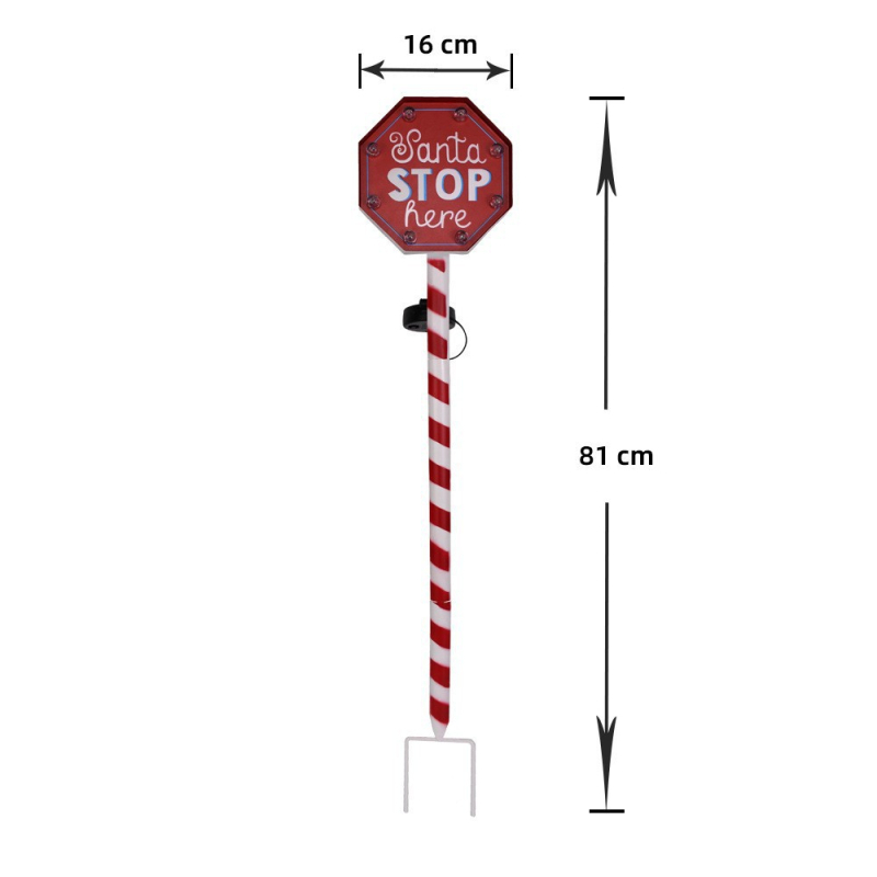 Соларни коледни градински светлини за открито, железна конструкция, снежен човек и бонбони форми, IP44, 0.5W, 6–12 ч време на работа