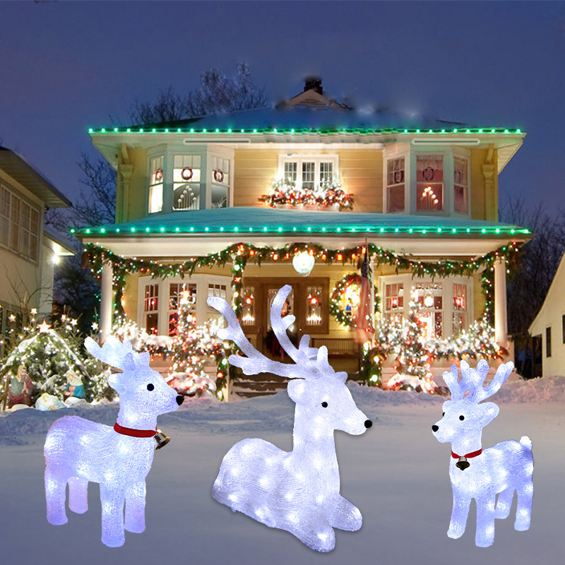 LED akrilo elnio dekoratyvinė lauko Kalėdų kiemo šviesa, IP65, 220V DC maitinimas, 300W, valdymas mygtuku