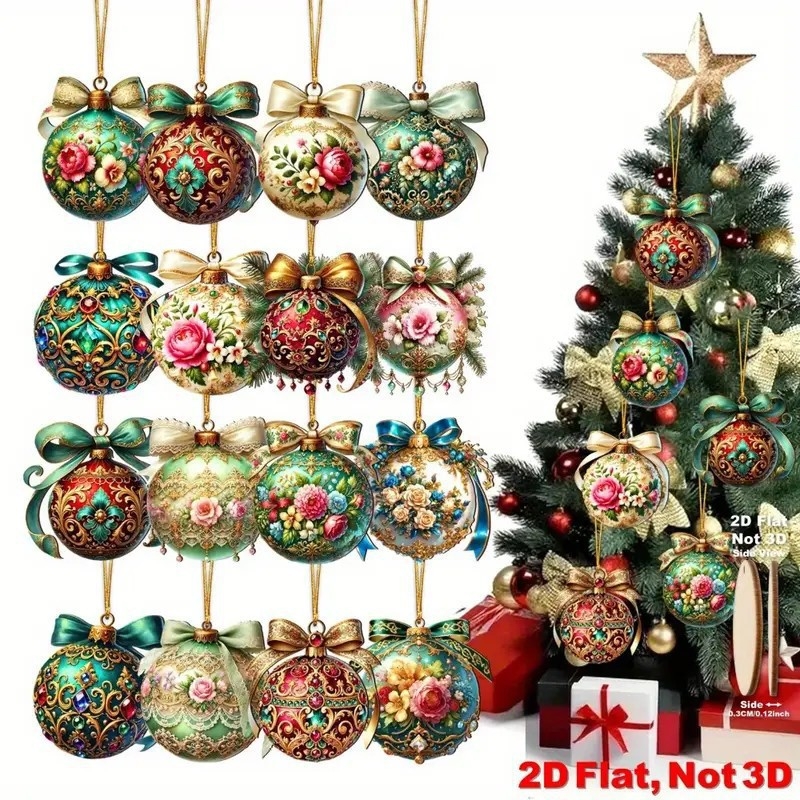 Fából készült karácsonyi függő dekorációk készlete, PSFS, amerikai stílus, Karácsony