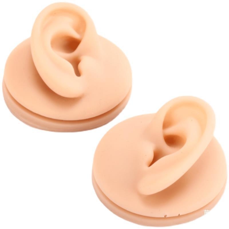 Μοντέλο αυτιού από σιλικόνη για διάτρηση και τατουάζ με βάση επίδειξης (σιλικόνη πλατινένιας ποιότητας; επιλογές προβολής αριστερού ή δεξιού αυτιού)
