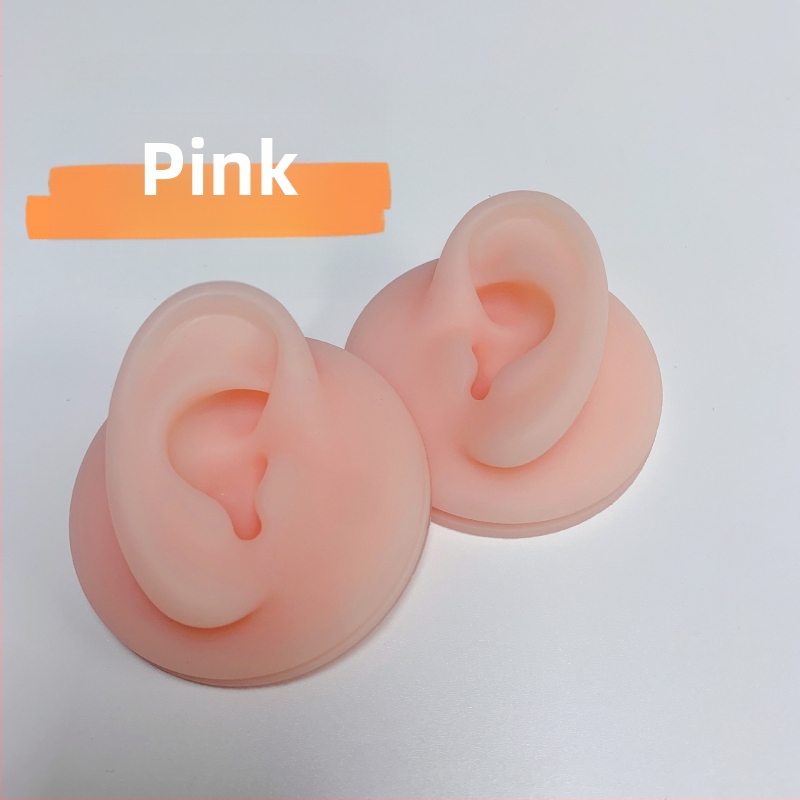 Μοντέλο αυτιού από σιλικόνη για διάτρηση και τατουάζ με βάση επίδειξης (σιλικόνη πλατινένιας ποιότητας; επιλογές προβολής αριστερού ή δεξιού αυτιού)