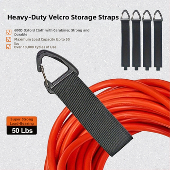 Sunkūs laikymo diržai kabeliams ir žarnoms — Oxford audinys, Velcro užsegimas, karabineris