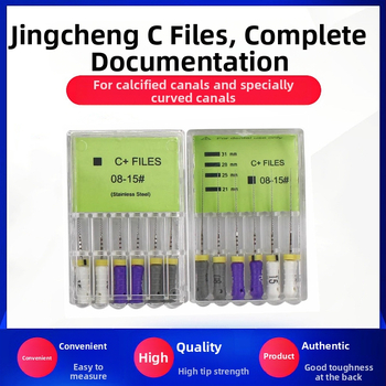 Χειροκίνητο C-φάιλ για κανάλι ρίζας, ανοξείδωτο ατσάλι, οδοντιατρικό εργαλείο, κωδικός προϊόντος rQsXcciS