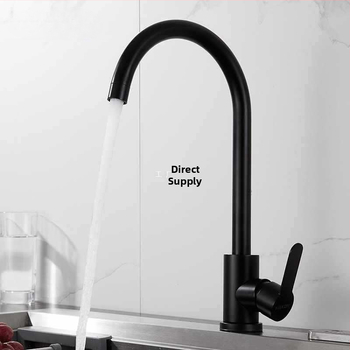 Virtuvės maišytovas iš nerūdijančio plieno 304, karštas ir šaltas vanduo, indukcinis atidarymas, keraminių disko vožtuvys, trijų dalių konstrukcija