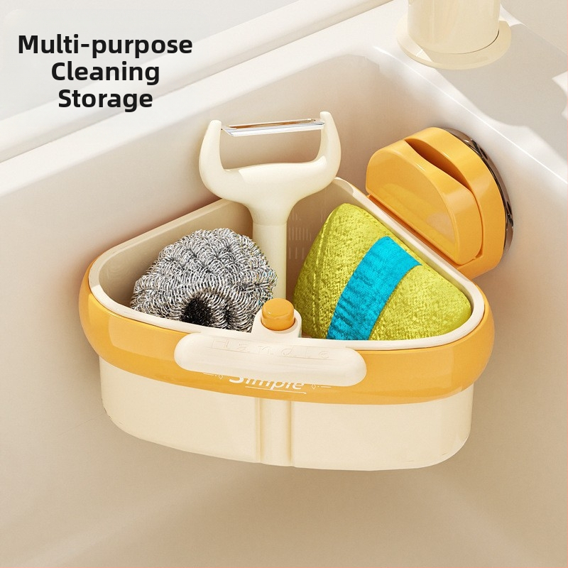 Кухненска дренажна кошница с вакуумни чаши – ABS материал, Многофункционална, Модерен стил, Модел 6AQtZGAS