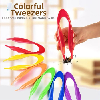 Montessori ugdymo žaislas: metalinės žnyplės smulkiajai motorikai, moksliniams stebėjimams (Kilmė: Pekinas; Amžius: 0-2 metai)