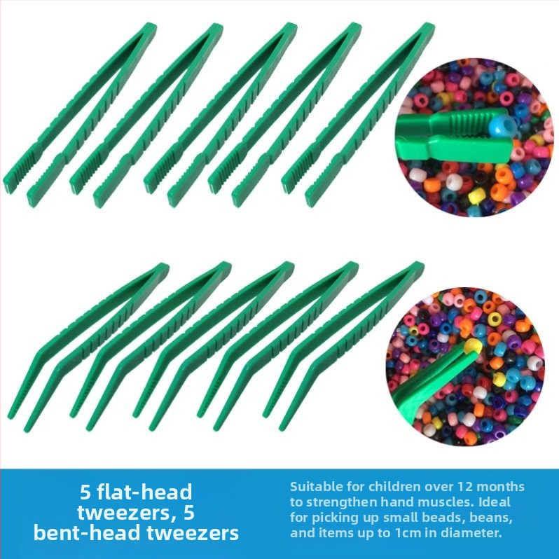 Montessori ugdymo žaislas: metalinės žnyplės smulkiajai motorikai, moksliniams stebėjimams (Kilmė: Pekinas; Amžius: 0-2 metai)