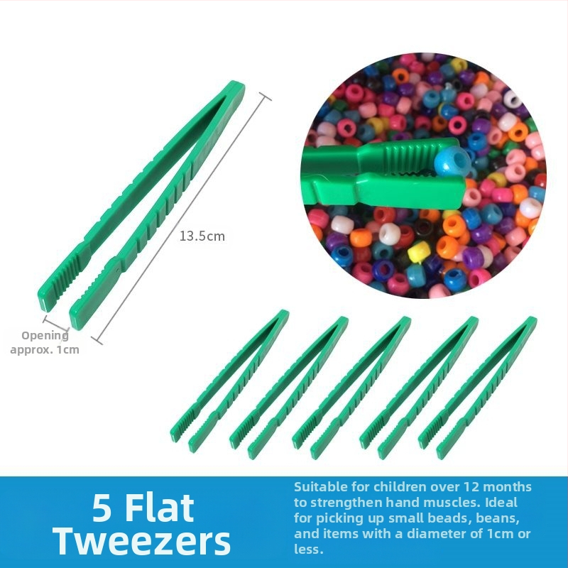 Montessori ugdymo žaislas: metalinės žnyplės smulkiajai motorikai, moksliniams stebėjimams (Kilmė: Pekinas; Amžius: 0-2 metai)