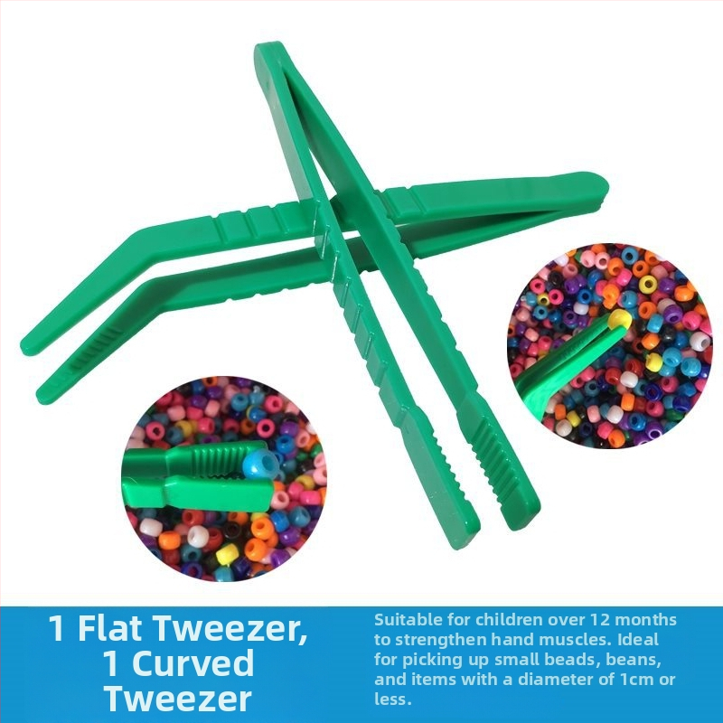 Montessori ugdymo žaislas: metalinės žnyplės smulkiajai motorikai, moksliniams stebėjimams (Kilmė: Pekinas; Amžius: 0-2 metai)