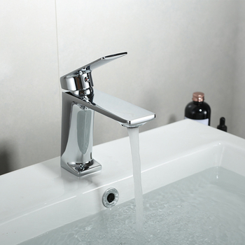 Maišymo čiaupas praustuvui, varinis korpusas, keramikinis vožtuvo šerdis, senovinis elektroplakato paviršius, pakėlimo tipas, vieno jungties