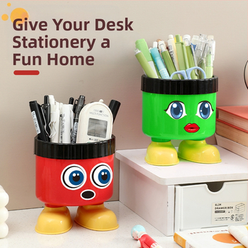 Κύκλος Καρτούν Οργανωτής Γραφείου και Θήκη Στυλό (Πλαστικό • Κυκλικό Σχήμα • Cartoon Storage Bucket • Εκτύπωση Λογότυπου: Ναι • Διεθνής Εξαγωγή: Ναι)