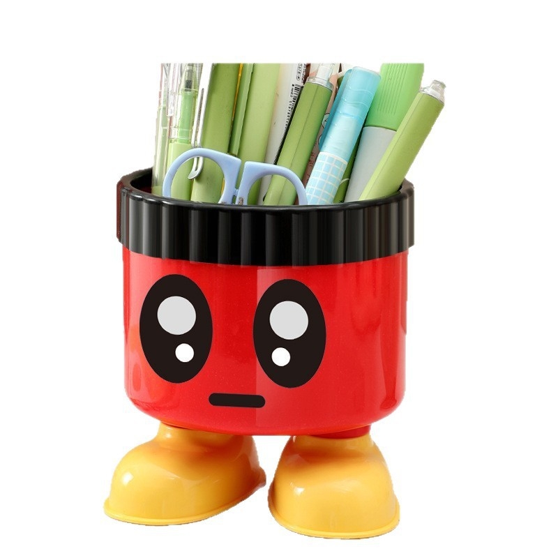Organizator de birou rotund cu design cartoon (Plastic • Formă: Rotundă • Cartoon Storage Bucket • Imprimare logo: Da • Export cross-border: Da)