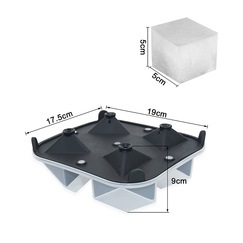 Ledus trauka - Silikona + PP; 500 ml; Pārtikas kvalitāte; Ātrā saldēšana; Viegla atdalīšana; Izcelsme: Shenzhen