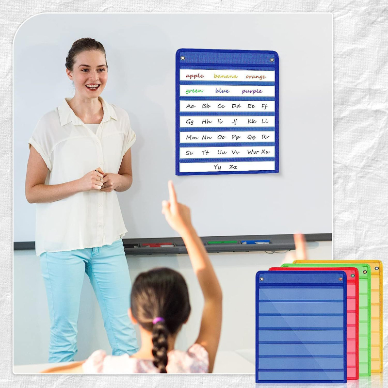 Μαγνητικός πίνακας με τσέπη για την τάξη – ημερήσιο πρόγραμμα, πλαστικό εκπαιδευτικό παιχνίδι για παιδιά 0–3 ετών