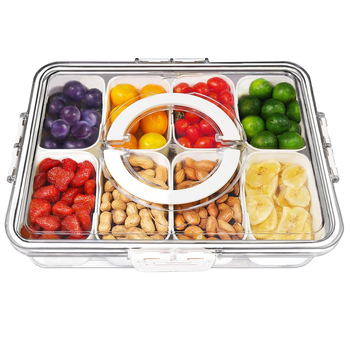 Κουτί οργάνωσης μπαχαρικών, κατάλληλο για τρόφιμα, φορητό, τετράγωνο, 1 επίπεδο, χωρητικότητα 1-2 L, πλαστικό