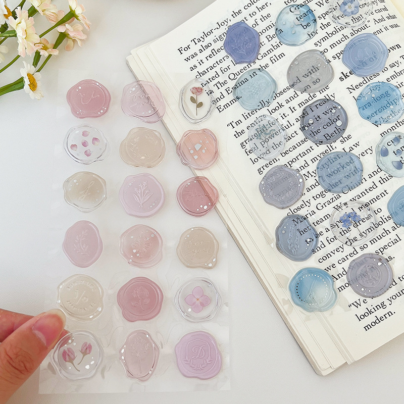 Yeyou vašku antspaudų lipdukas – Skaidrus vokų užsandarimo lipdukas, DIY dienoraščiui, mielas stilius, spauda; Prekės ženklas: Yeyou; Lipinimas: Taip; IP teisė: Ne; Stilius: Mielas; Technika: Spauda