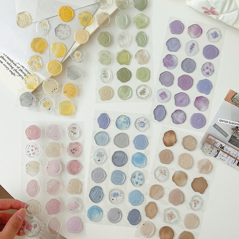 Yeyou vašku antspaudų lipdukas – Skaidrus vokų užsandarimo lipdukas, DIY dienoraščiui, mielas stilius, spauda; Prekės ženklas: Yeyou; Lipinimas: Taip; IP teisė: Ne; Stilius: Mielas; Technika: Spauda