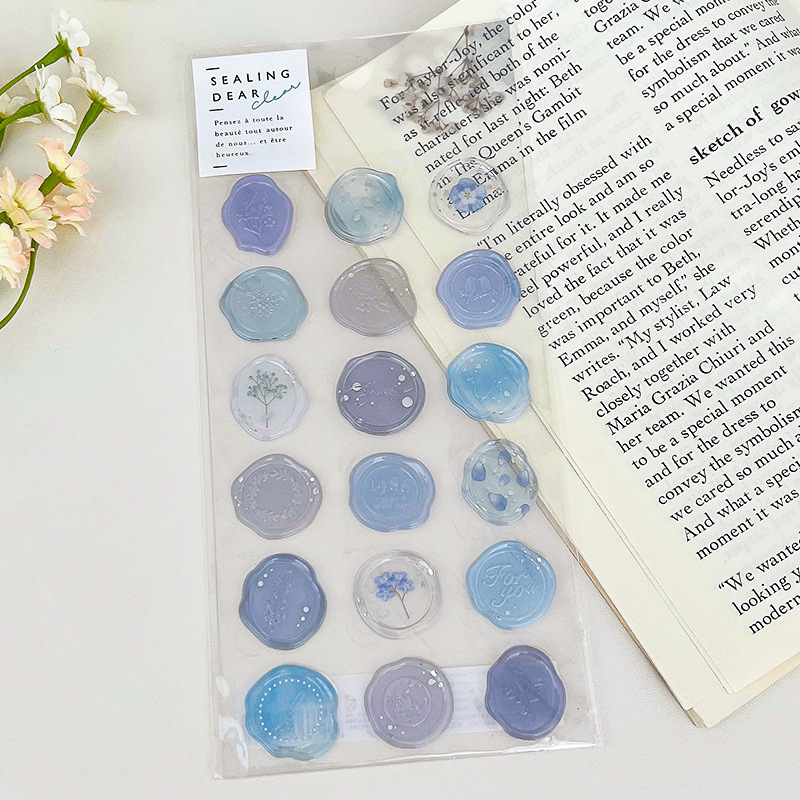 Yeyou vašku antspaudų lipdukas – Skaidrus vokų užsandarimo lipdukas, DIY dienoraščiui, mielas stilius, spauda; Prekės ženklas: Yeyou; Lipinimas: Taip; IP teisė: Ne; Stilius: Mielas; Technika: Spauda