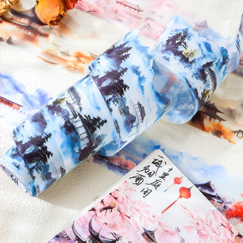 Комплект ленти за скрапбукинг за дневник | 2 стила, ретро стил, PET материал, печатна техника, артикул DR967911948241, марка MOKING TRAVEL