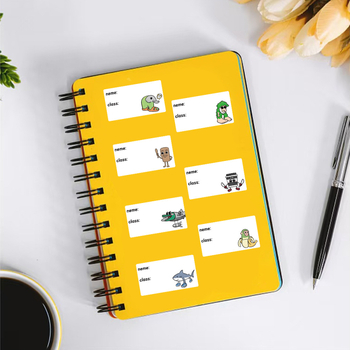 Ετικέτες επωνυμίας Q έκδοση – Ρολό στικέρ για Α’ Τάξη και νηπιαγωγείο, ταινία γραφής με σφραγισμένο άκρο (JU1326; Υλικό: Non-dry Adhesive; Στυλ: Cartoon; Κατασκευή: Εκτύπωση)