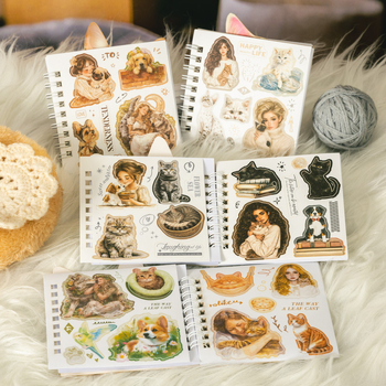 Mr. Paper PVC Βιβλίο Αυτοκόλλητων — Θέμα Παραμορφωμένων Κατοικίδιων, Ημερολόγιο Κατοικίδιου, Αισθητικό Στυλ XS15237