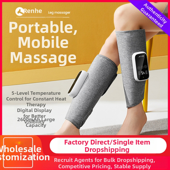 Renhe CM01 Μασάζ ποδιών, Ασύρματος φορητός μασάζ γάμπας με ζεστή συμπίεση και ζύμωση, Υπέρυθρη Φυσιοθεραπεία, Επαναφορτιζόμενη μπαταρία 2600mAh, 5V 5W