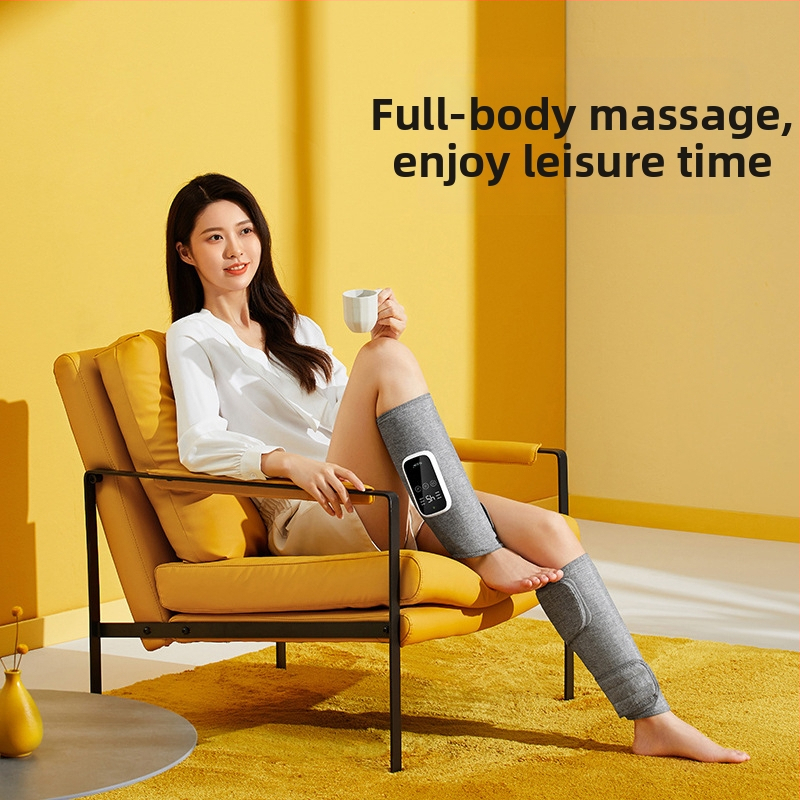 Renhe CM01 Безжичен преносим масажор за крак с топлинна компресия на прасец и масаж, инфрачервена физиотерапия, презареждаема батерия 2600mAh, 5V, 5W