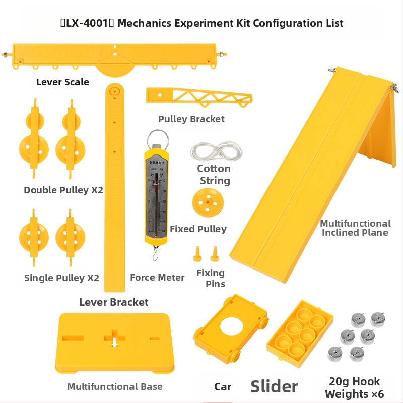 Σετ πειραμάτων Φυσικής: Σύστημα μοχλού-τροχαλίας για πείραμα τριβής, εκπαιδευτικό εργαλείο