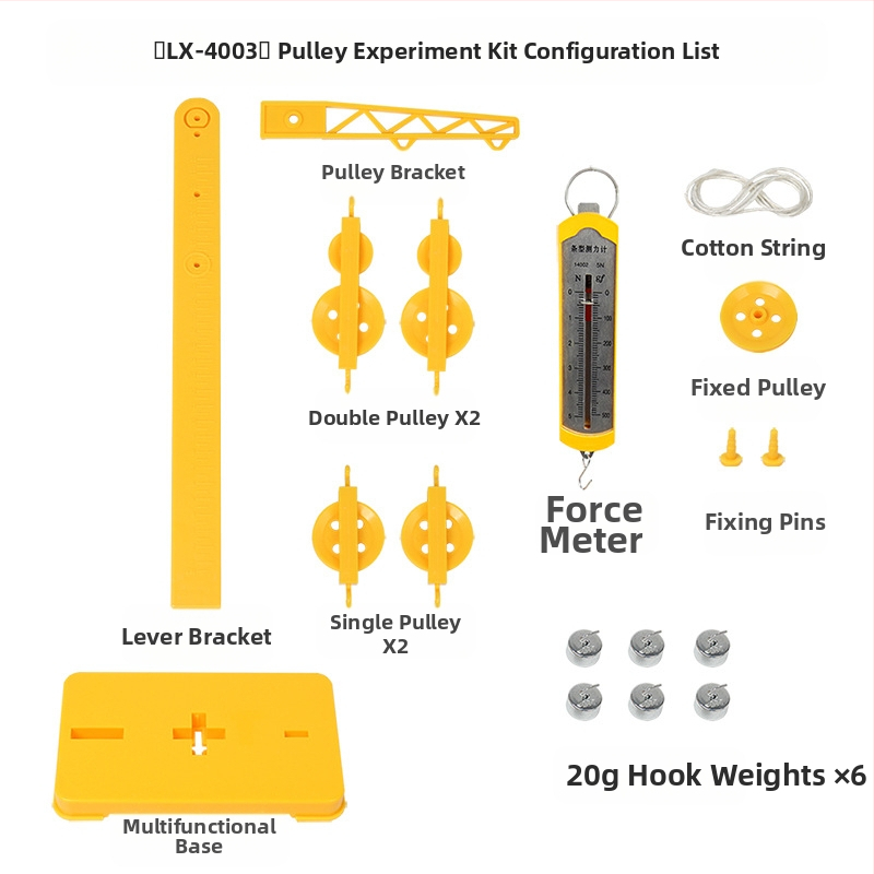 Σετ πειραμάτων Φυσικής: Σύστημα μοχλού-τροχαλίας για πείραμα τριβής, εκπαιδευτικό εργαλείο