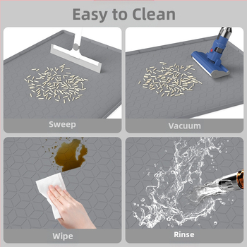 Σιλικονούχο χαλάκι για γάτες, αδιάβροχο, κατά των διαρροών, εύκολο στον καθαρισμό