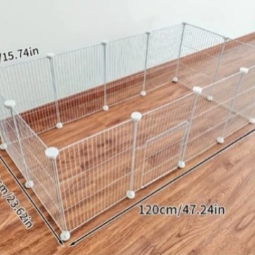 Dzelzs mājdzīvnieku būris – modulāra režģa siena ar drošiem paneļiem (izbēgšanas novēršana)