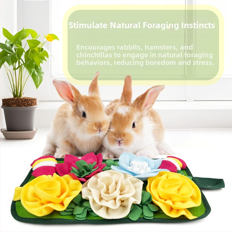 DouLe Pet U2 полиестерна интерактивна подложка за търсене на храна за малки животни за зайци, таралежи, морски прасета и мишки