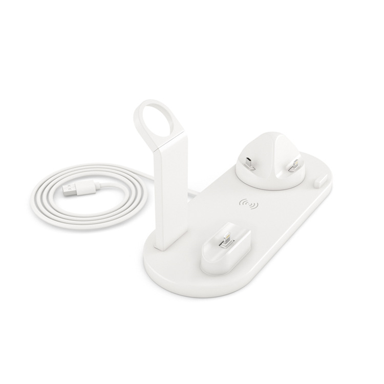 5-σε-1 Ασύρματο Φορτιστή με Περιστρεφόμενη Θέση Τηλεφώνου και Φόρτιση Ρολογιού/Ακουστικών — Qi πιστοποιημένο, QC3.0, έως 15W (Μοντέλο BXD-07A)