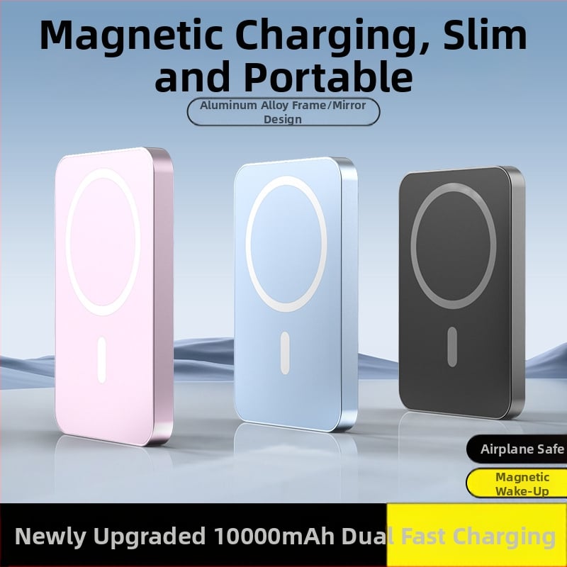 Vivito magnetinis belaidis išorinė baterija – 20W PD greitas įkrovimas, magnetinis pritraukimas, Li‑Polimerų baterija 5000–10000mAh