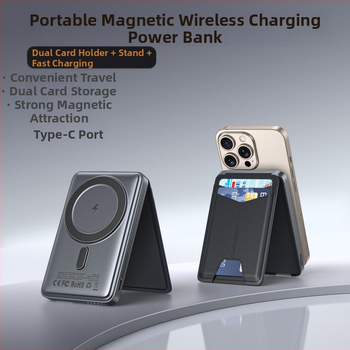 Μαγνητικό Ασύρματο Power Bank S15 — 15W έξοδος, γρήγορη φόρτιση QC3.0, μαγνητική φόρτιση