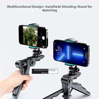 ABS трикрака стойка за мобилен телефон за маса с макро функция и поддръжка за стрийминг, с възможност за персонализация