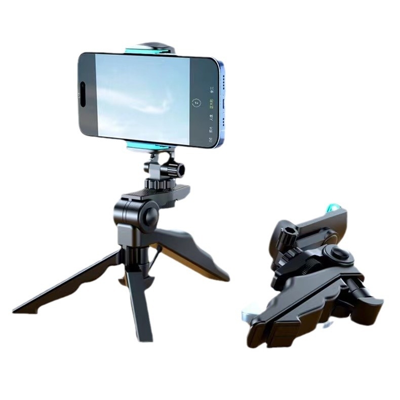 ABS трикрака стойка за мобилен телефон за маса с макро функция и поддръжка за стрийминг, с възможност за персонализация