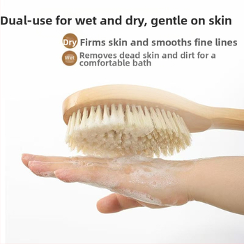 Baijiaren βούρτσα μπάνιου/μασάζ – Elm Wood + Pig Hair, BJRM13, Προσαρμογή επεξεργασίας: Ναι