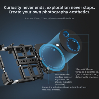 APEXEL VG05CH Nešiojamas daugiafunkcinės telefono klipas su Bluetooth rankena lauko tiesioginei transliacijai ir fotografavimui; medžiaga: aliuminio lydinys; suderinamas su Apple/Huawei/Oppo/Vivo/Xiaomi/OnePlus/Honor