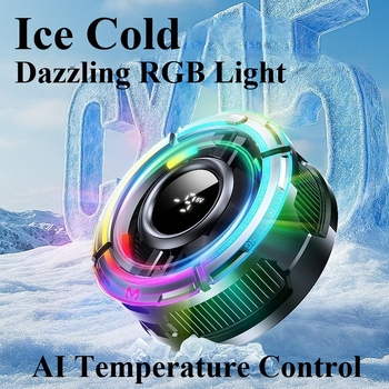 Memo CX15 puslaidininkinis mobiliojo telefono aušintuvas su dideliu ekranu, 15W galia, ABS + aliuminio lydinys, Type-C sąsaja, magnetinis galinis klipsas, LED marquee