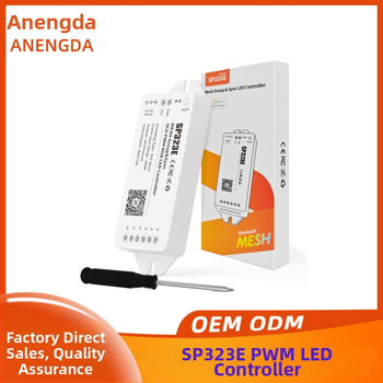 SP323E 3-καναλικός RGB ελεγκτής με RF τσιπ για ισχυρή κάλυψη, 16KHz PWM dimming, διάφορα εφέ φωτισμού, Μοντέλο AND-SP323E~SP325E