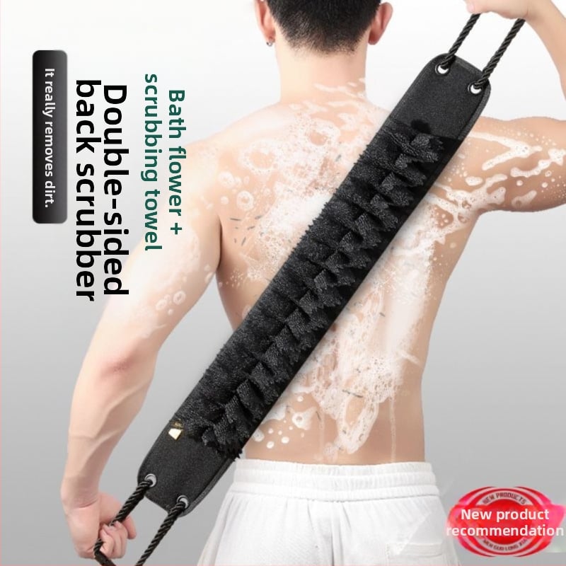 Muški četkalo za leđa – Dva u jednom, prirodni kaučuk, ultra tanak, zadana duljina