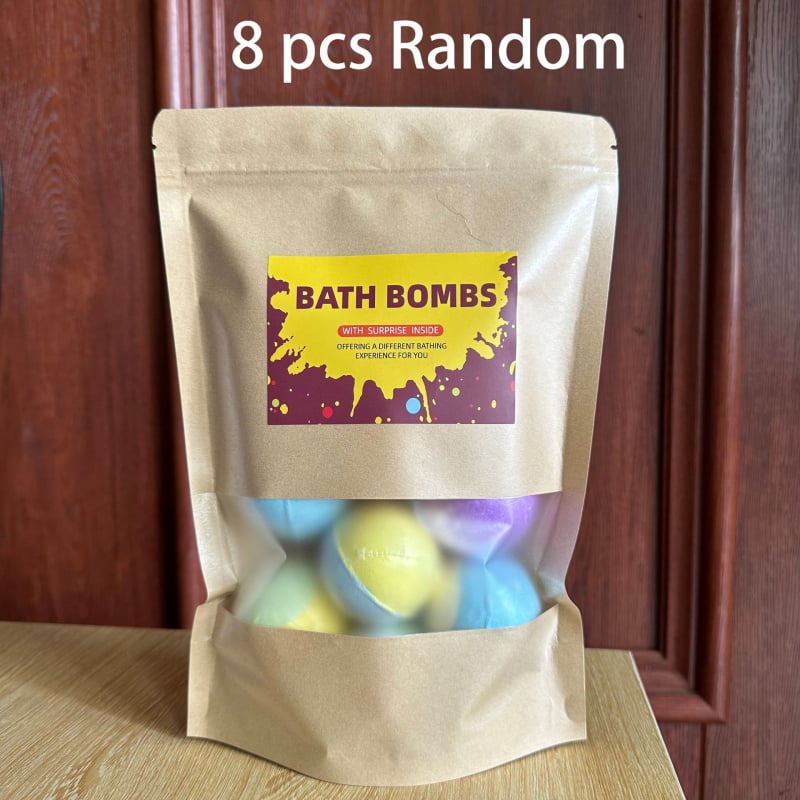 Vonios druskos kamuoliukai su mažais žaisliukais, 27 kvapų rūšių staigmena, atsitiktiniai kvapai, Weider prekės ženklas, vonios reikmenys