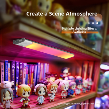 Нощна светлина за гардероб с датчик за движение, USB презареждаща, магнитно закрепване, амбиентно градиентно осветление