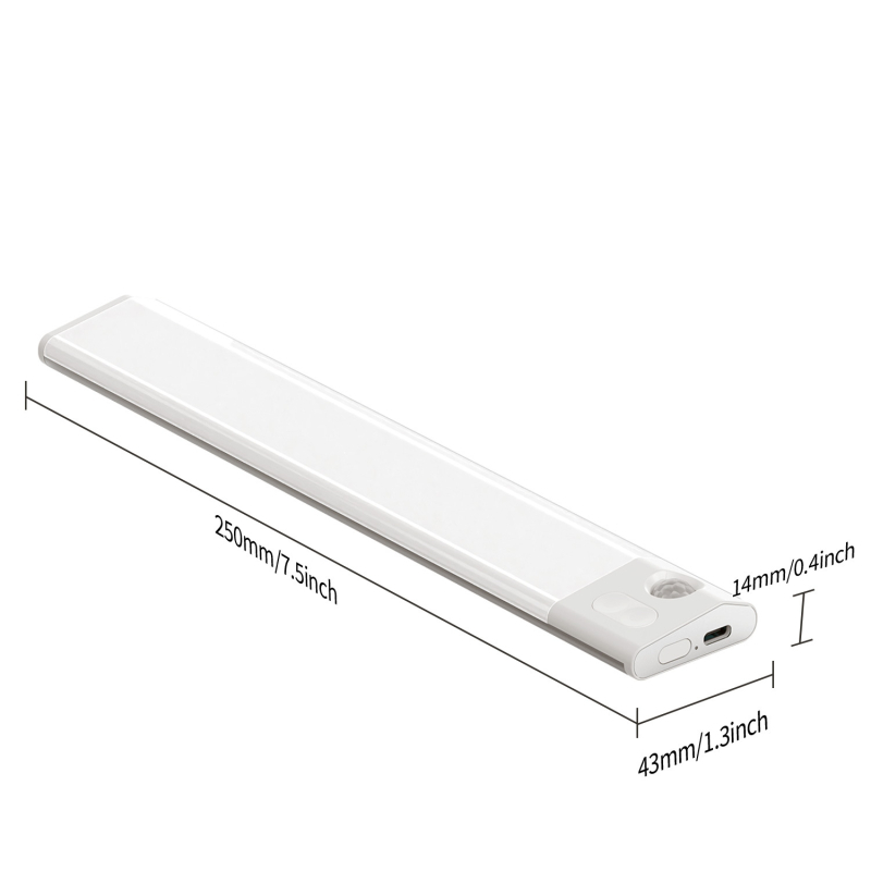 Skapja nakts gaisma ar cilvēka ķermeņa sensoru, USB uzlāde, magnētiska fiksācija, apkārtējais apgaismojums ar gradientu