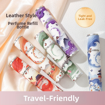 Sticla parfum din piele și sticlă | Turnare prin injecție | Serigrafie | Procesare personalizată | Cod produs BH