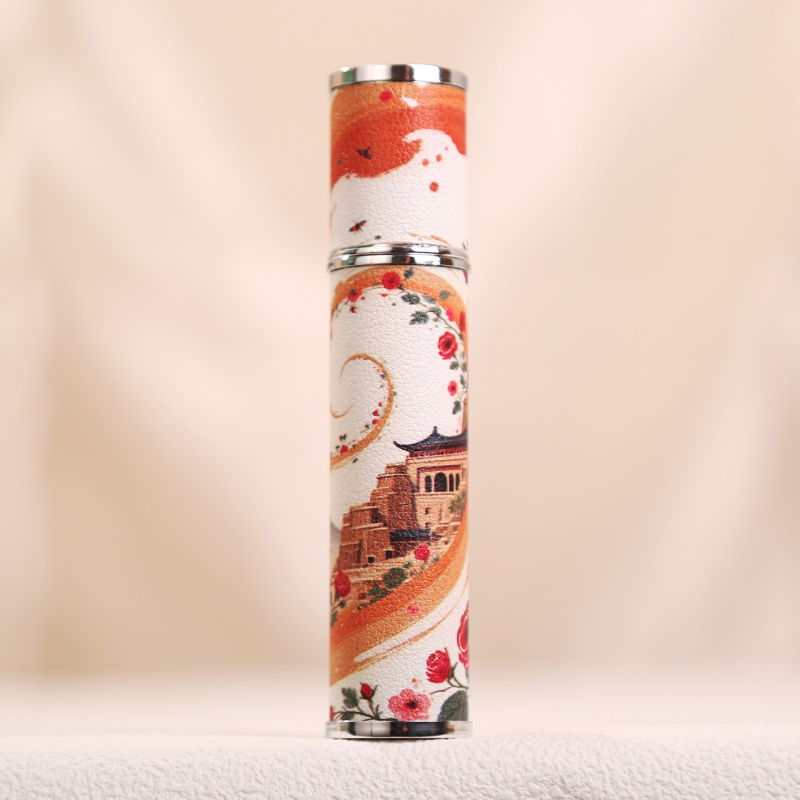 Sticla parfum din piele și sticlă | Turnare prin injecție | Serigrafie | Procesare personalizată | Cod produs BH