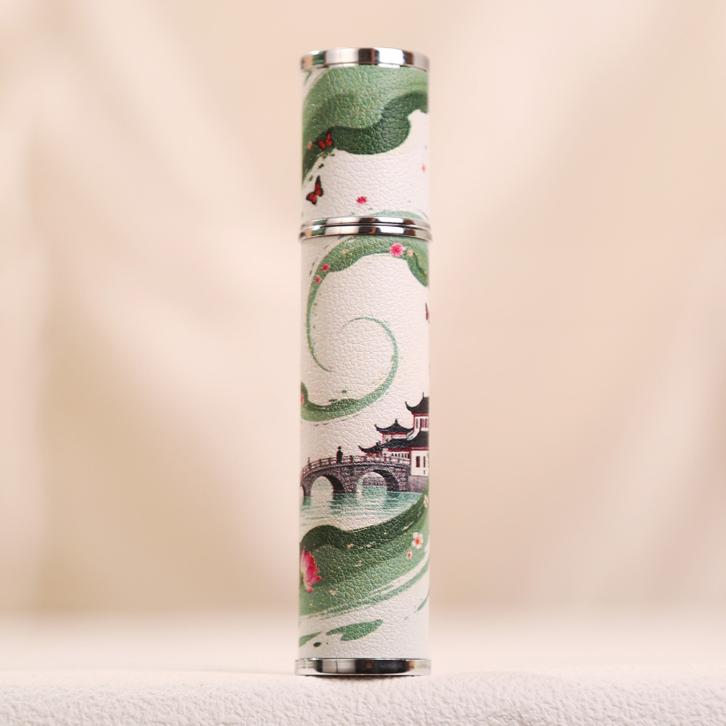 Sticla parfum din piele și sticlă | Turnare prin injecție | Serigrafie | Procesare personalizată | Cod produs BH