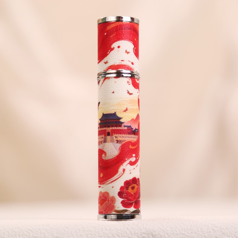 Sticla parfum din piele și sticlă | Turnare prin injecție | Serigrafie | Procesare personalizată | Cod produs BH